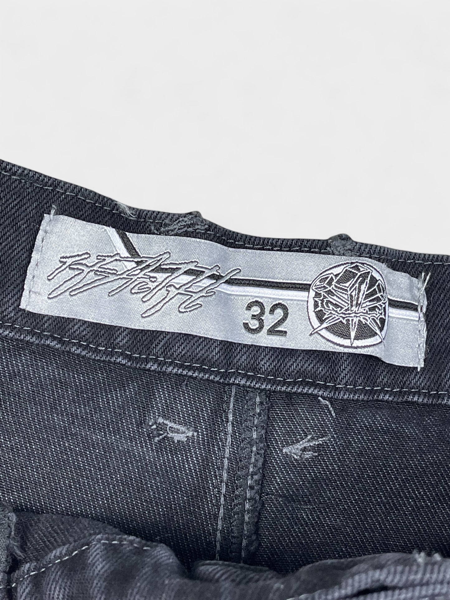 Double Knee Carpenter Jorts - Washed Charcoal