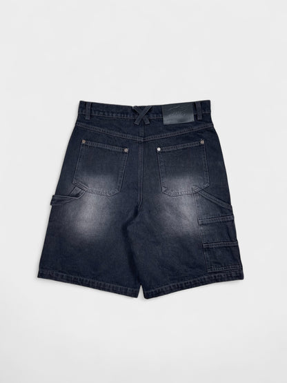 Double Knee Carpenter Jorts - Washed Charcoal